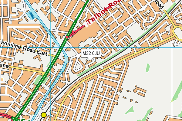 M32 0JU map - OS VectorMap District (Ordnance Survey)