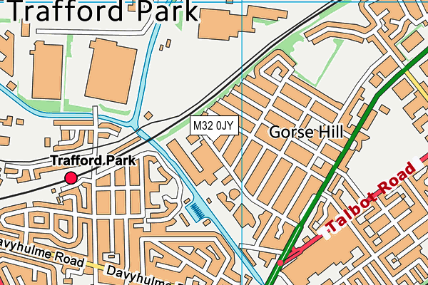 M32 0JY map - OS VectorMap District (Ordnance Survey)