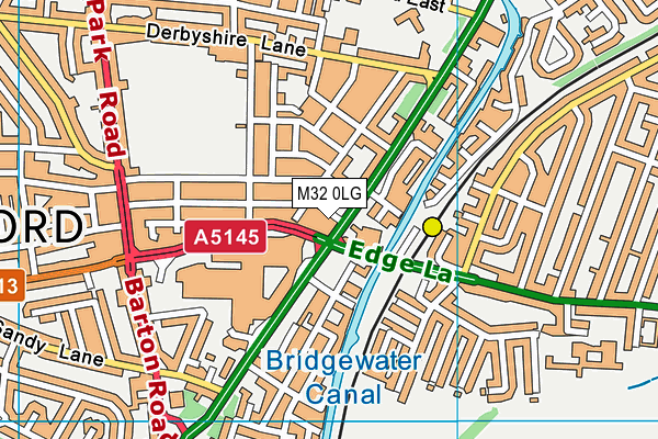 M32 0LG map - OS VectorMap District (Ordnance Survey)