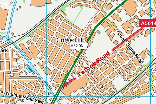 M32 0NL map - OS VectorMap District (Ordnance Survey)