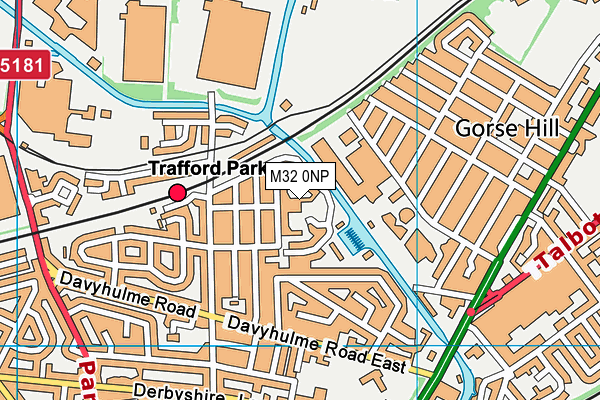 M32 0NP map - OS VectorMap District (Ordnance Survey)