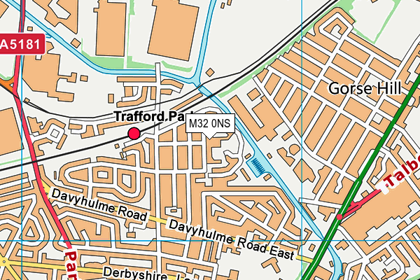 M32 0NS map - OS VectorMap District (Ordnance Survey)