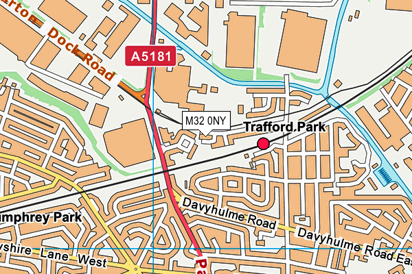 M32 0NY map - OS VectorMap District (Ordnance Survey)