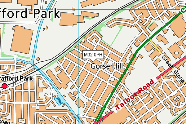 M32 0PH map - OS VectorMap District (Ordnance Survey)