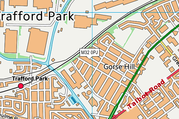 M32 0PJ map - OS VectorMap District (Ordnance Survey)