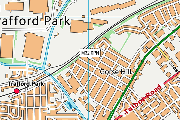 M32 0PN map - OS VectorMap District (Ordnance Survey)