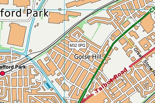 M32 0PQ map - OS VectorMap District (Ordnance Survey)