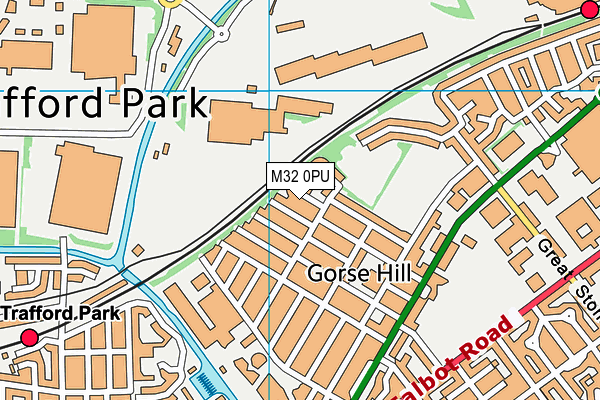 M32 0PU map - OS VectorMap District (Ordnance Survey)