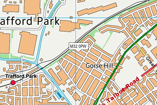 M32 0PW map - OS VectorMap District (Ordnance Survey)