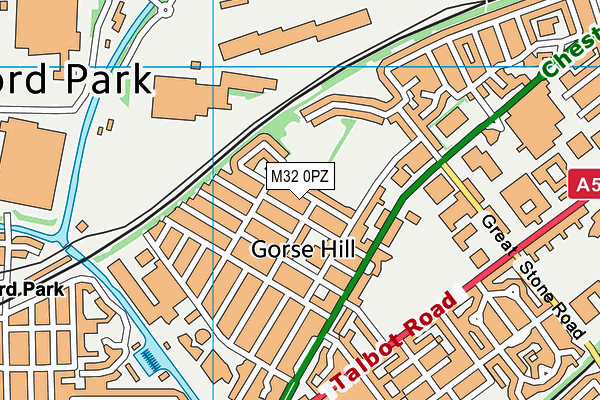 M32 0PZ map - OS VectorMap District (Ordnance Survey)