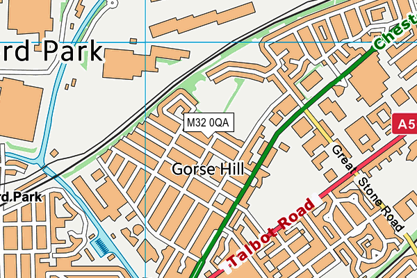 M32 0QA map - OS VectorMap District (Ordnance Survey)