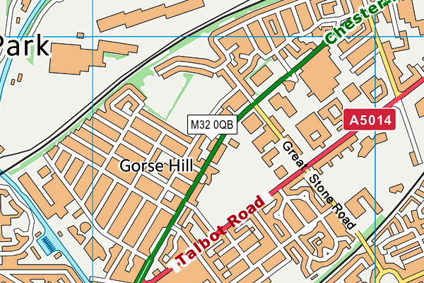 M32 0QB map - OS VectorMap District (Ordnance Survey)