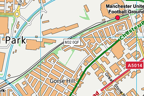 M32 0QF map - OS VectorMap District (Ordnance Survey)