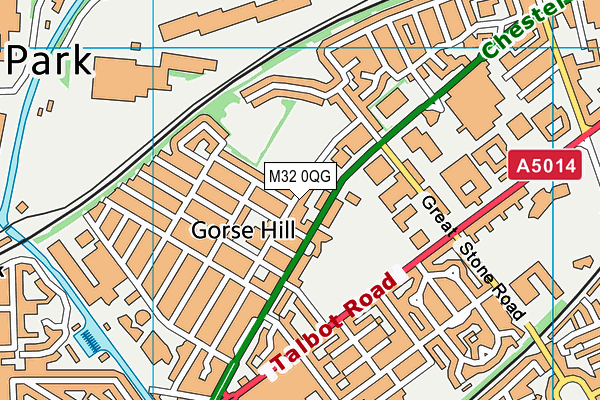 M32 0QG map - OS VectorMap District (Ordnance Survey)