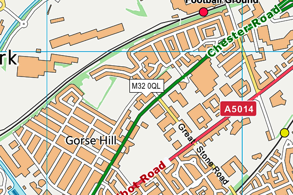 M32 0QL map - OS VectorMap District (Ordnance Survey)