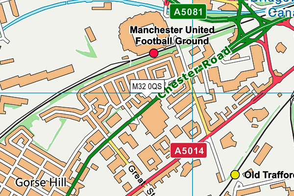 M32 0QS map - OS VectorMap District (Ordnance Survey)