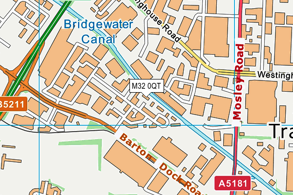 M32 0QT map - OS VectorMap District (Ordnance Survey)