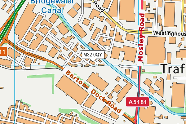 M32 0QY map - OS VectorMap District (Ordnance Survey)