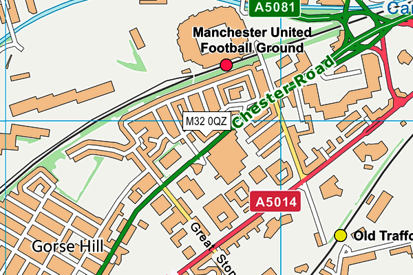 M32 0QZ map - OS VectorMap District (Ordnance Survey)