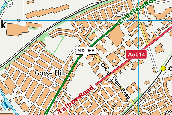 M32 0RB map - OS VectorMap District (Ordnance Survey)