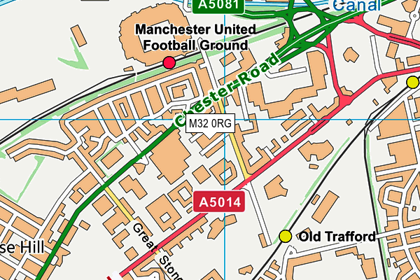 M32 0RG map - OS VectorMap District (Ordnance Survey)