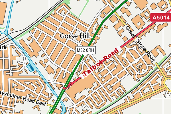 M32 0RH map - OS VectorMap District (Ordnance Survey)