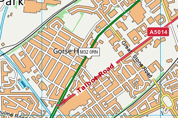 M32 0RN map - OS VectorMap District (Ordnance Survey)