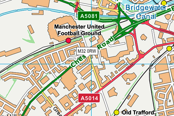 M32 0RW map - OS VectorMap District (Ordnance Survey)