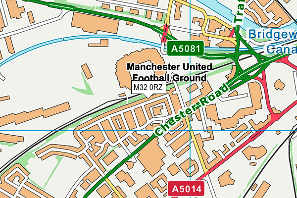 M32 0RZ map - OS VectorMap District (Ordnance Survey)