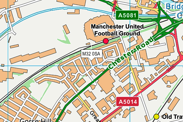 M32 0SA map - OS VectorMap District (Ordnance Survey)