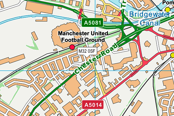 M32 0SF map - OS VectorMap District (Ordnance Survey)