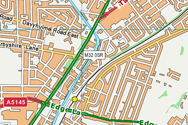 M32 0SR map - OS VectorMap District (Ordnance Survey)