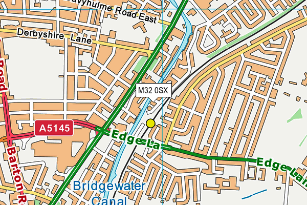 M32 0SX map - OS VectorMap District (Ordnance Survey)