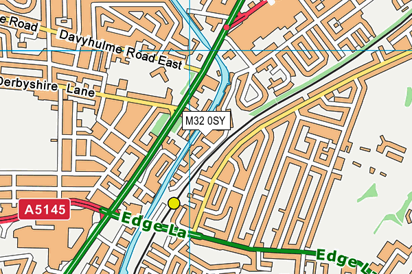 M32 0SY map - OS VectorMap District (Ordnance Survey)