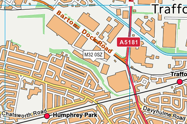 M32 0SZ map - OS VectorMap District (Ordnance Survey)