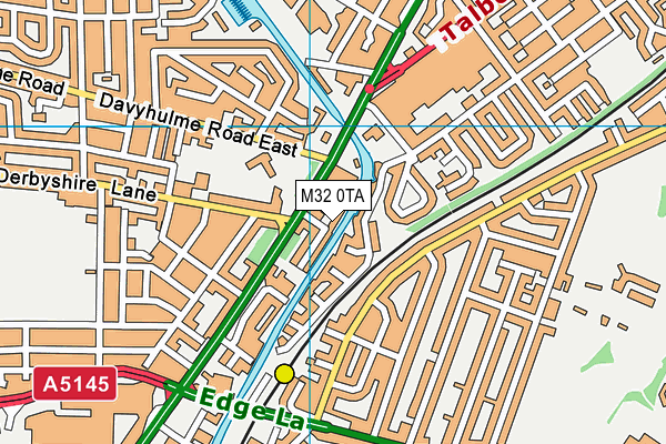 M32 0TA map - OS VectorMap District (Ordnance Survey)