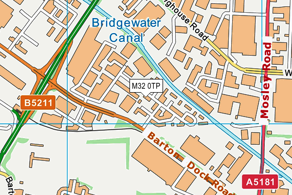 M32 0TP map - OS VectorMap District (Ordnance Survey)