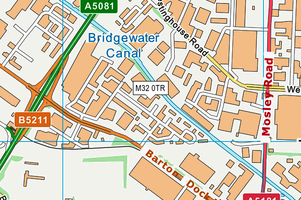 M32 0TR map - OS VectorMap District (Ordnance Survey)