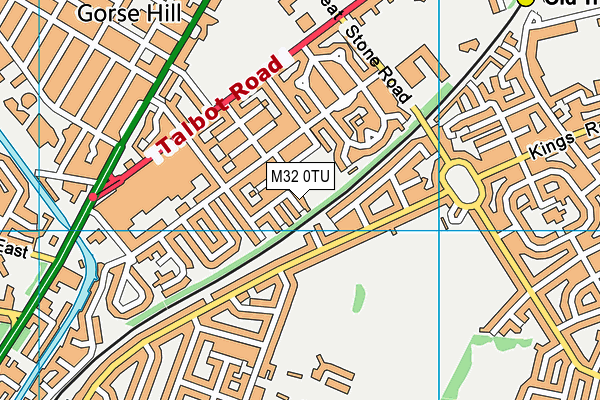 M32 0TU map - OS VectorMap District (Ordnance Survey)