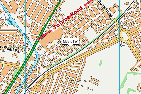 M32 0TW map - OS VectorMap District (Ordnance Survey)