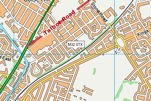 M32 0TX map - OS VectorMap District (Ordnance Survey)
