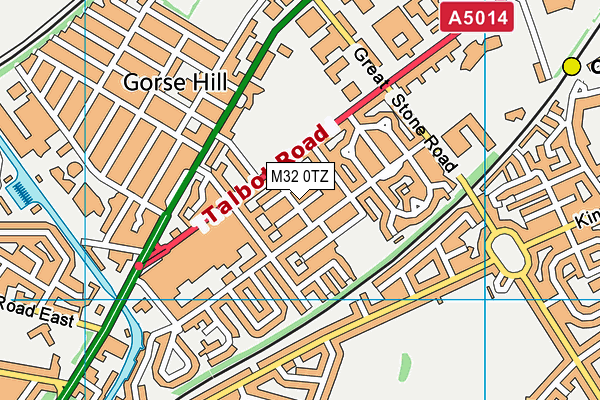 M32 0TZ map - OS VectorMap District (Ordnance Survey)