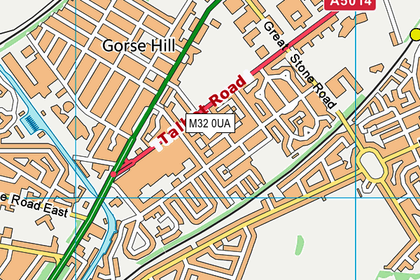 M32 0UA map - OS VectorMap District (Ordnance Survey)