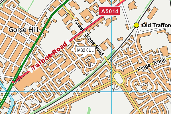 M32 0UL map - OS VectorMap District (Ordnance Survey)