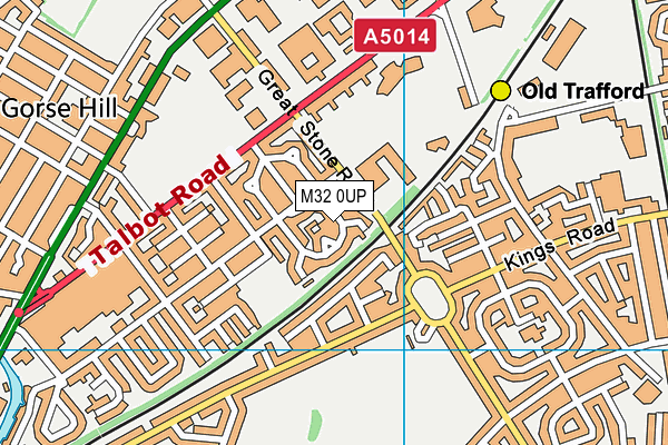 M32 0UP map - OS VectorMap District (Ordnance Survey)