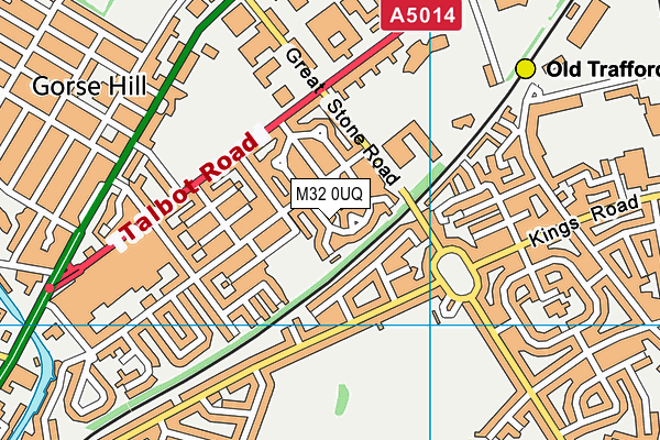 M32 0UQ map - OS VectorMap District (Ordnance Survey)