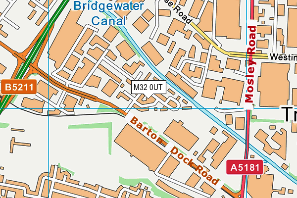 M32 0UT map - OS VectorMap District (Ordnance Survey)