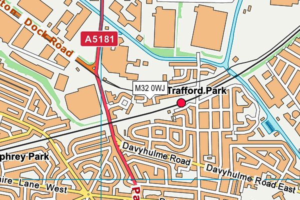 M32 0WJ map - OS VectorMap District (Ordnance Survey)