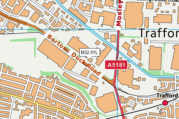 M32 0YL map - OS VectorMap District (Ordnance Survey)