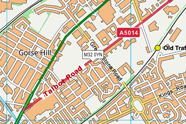 M32 0YN map - OS VectorMap District (Ordnance Survey)